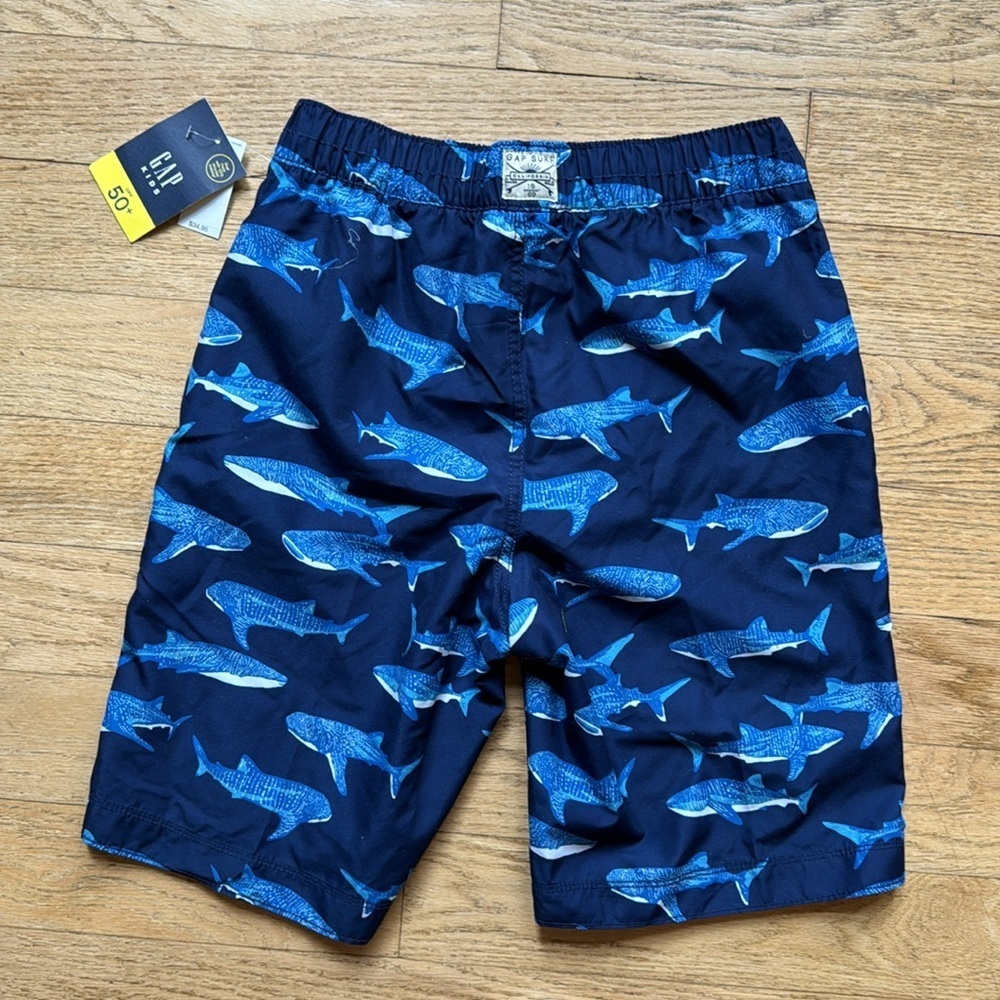 Old Navy Swim Trunks navy sharks size XXL NWT - Picture 6 of 8